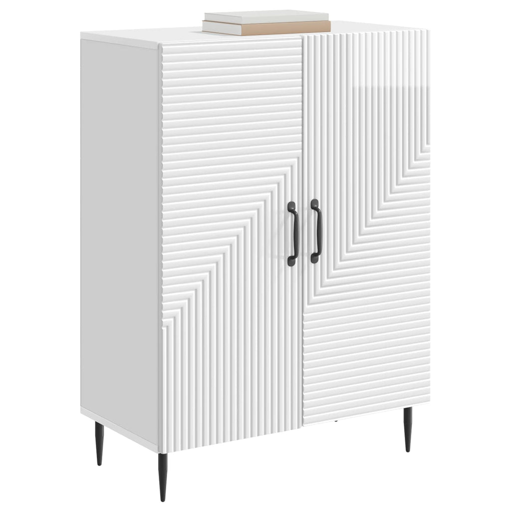 vidaXL Bufet Biały wysoki połysk 66 x 34,5 x 89,5 cm