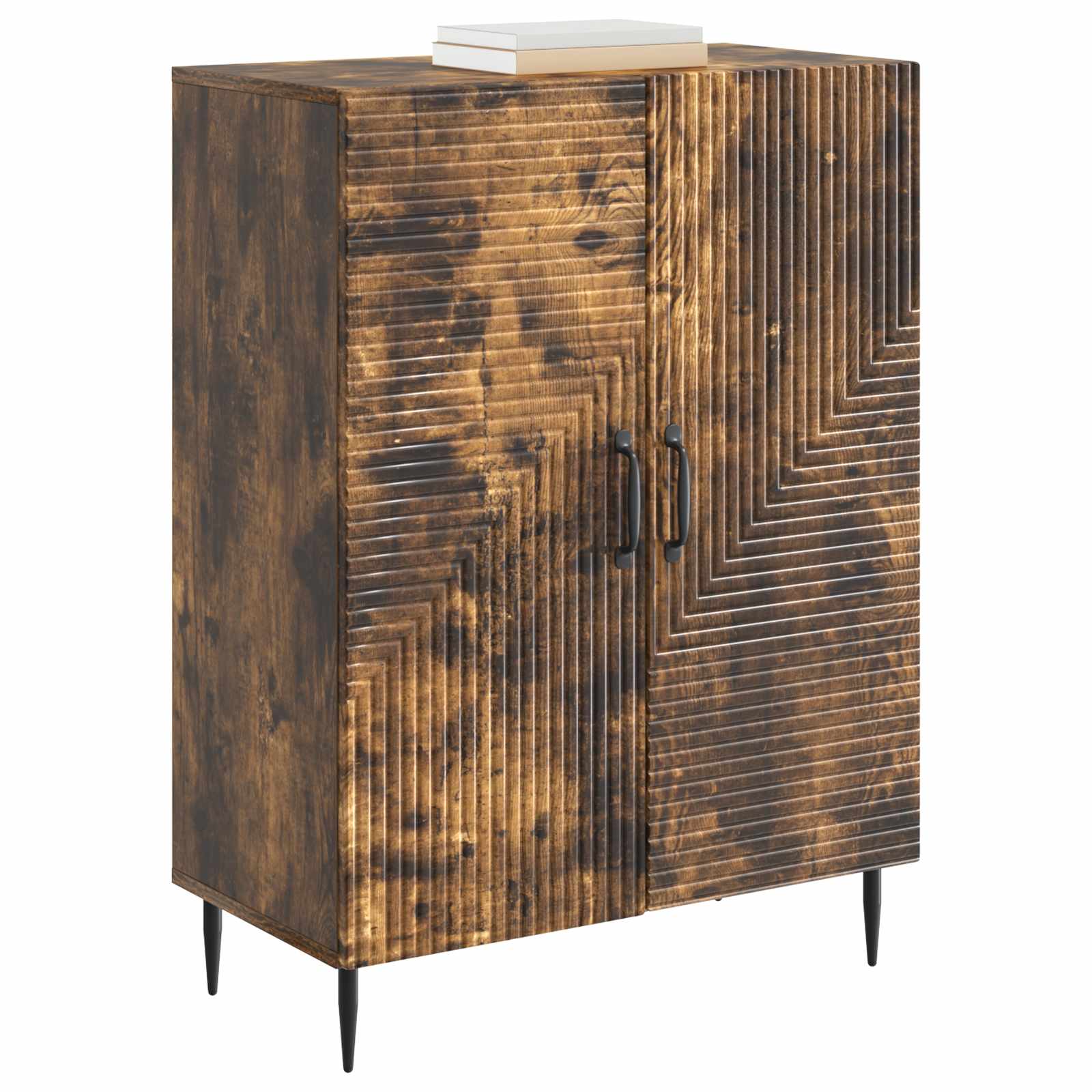 vidaXL Bufet Dąb wędzony 66 x 34,5 x 89,5 cm Drewno inżynieryjne