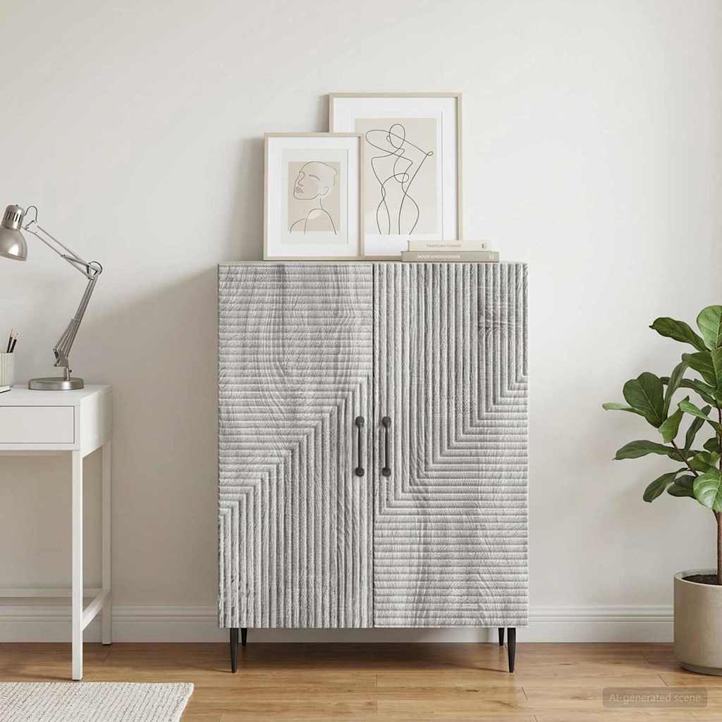 vidaXL Bufet Szary Sonoma 66 x 34,5 x 89,5 cm Drewno inżynieryjne