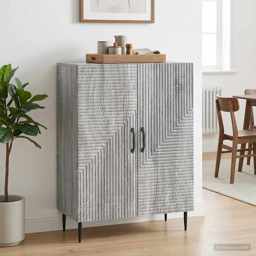 vidaXL Bufet Szary Sonoma 66 x 34,5 x 89,5 cm Drewno inżynieryjne