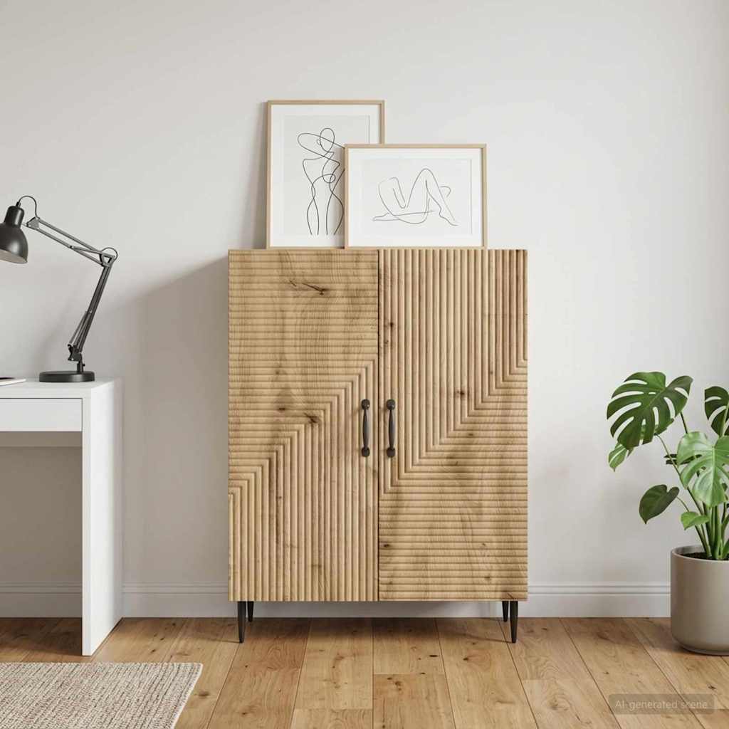 vidaXL Bufet Dąb artisan 66 x 34,5 x 89,5 cm Drewno inżynieryjne