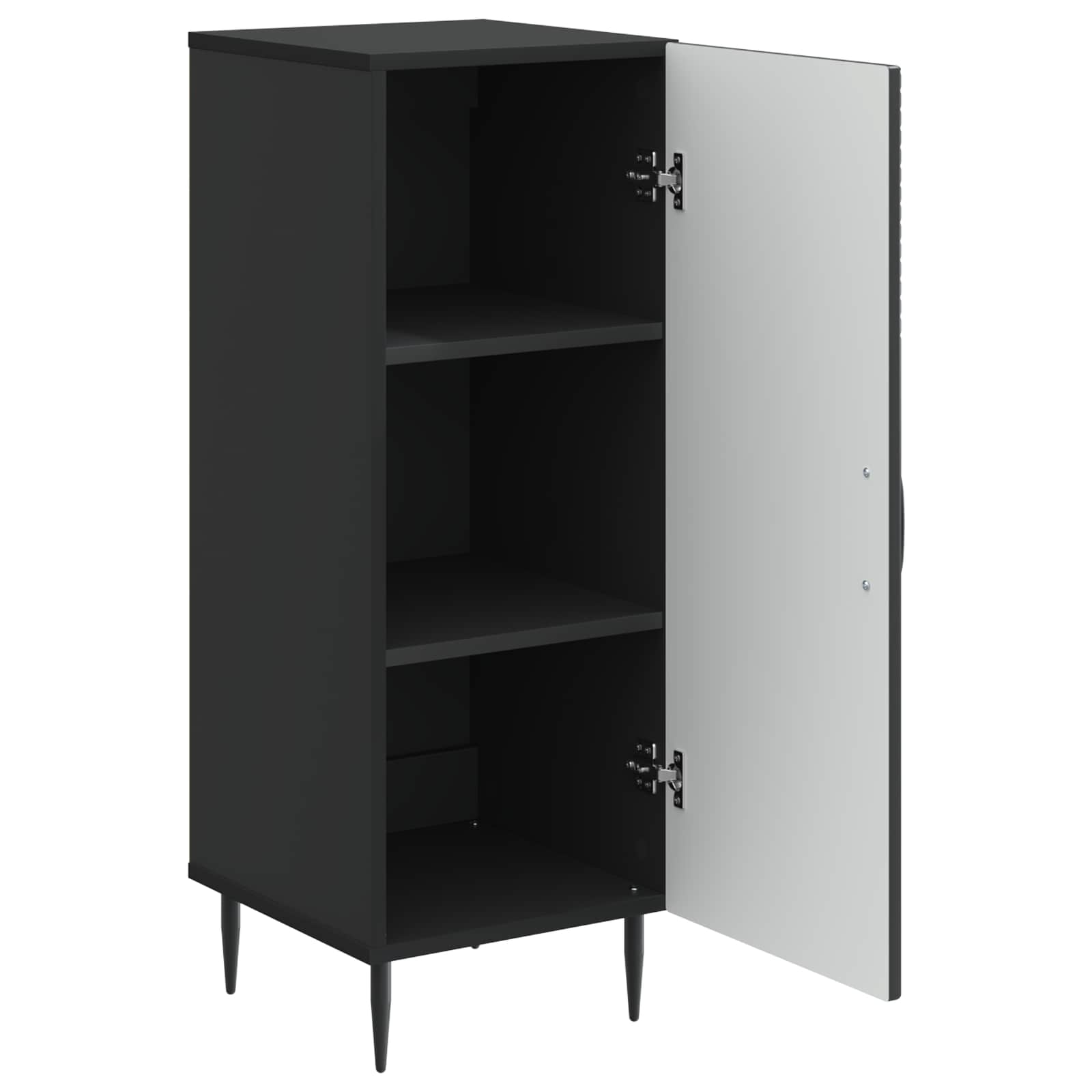 vidaXL Bufet Czarny 33 x 34,5 x 89,5 cm Drewno inżynieryjne