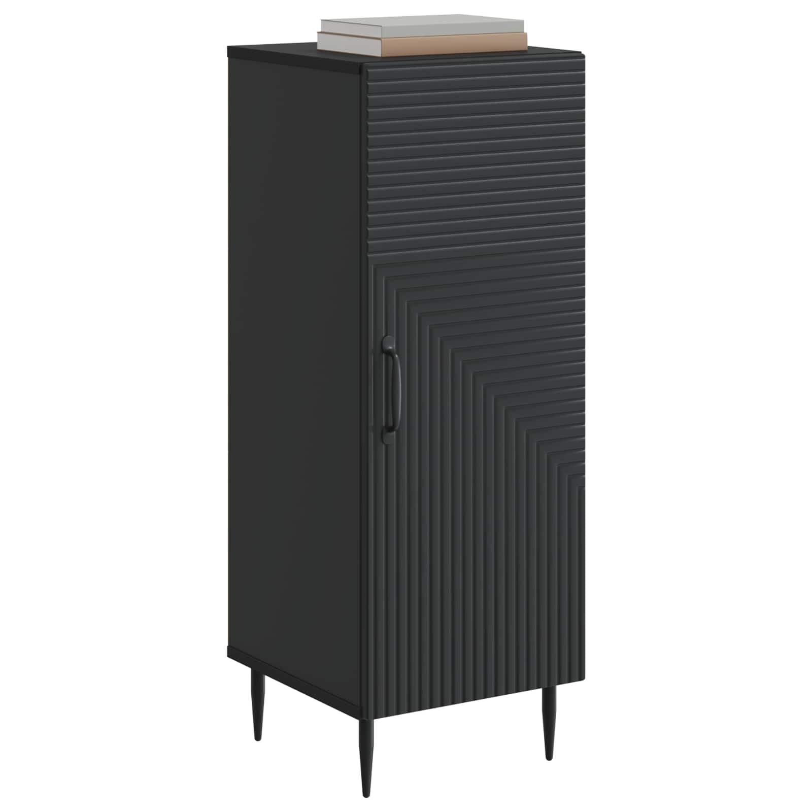 vidaXL Bufet Czarny 33 x 34,5 x 89,5 cm Drewno inżynieryjne