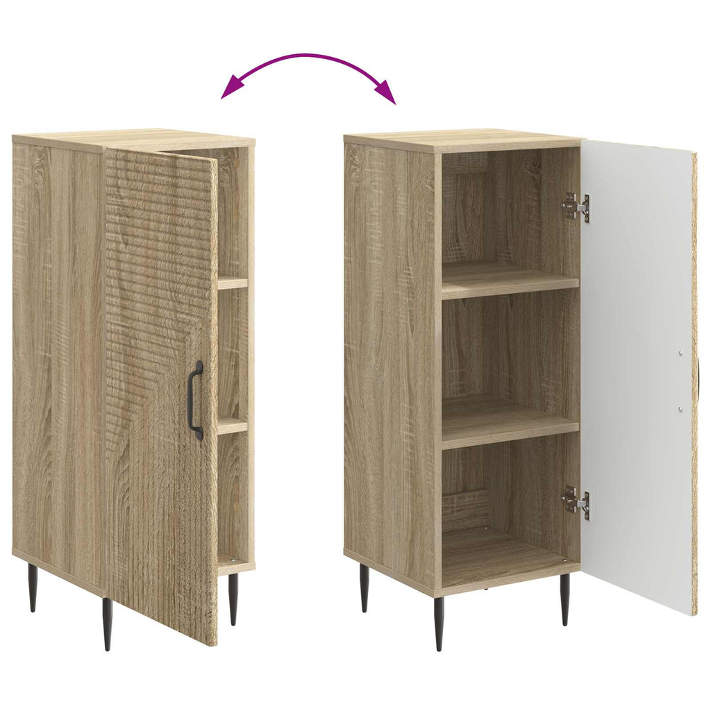 vidaXL Bufet dąb Sonoma 33 x 34,5 x 89,5 cm Drewno inżynieryjne