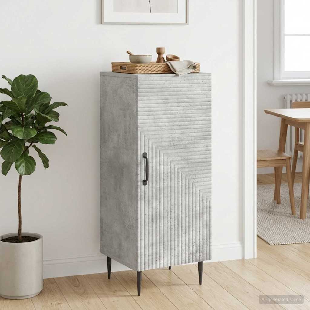 vidaXL Bufet Betonowy szary 33 x 34,5 x 89,5 cm Drewno inżynieryjne
