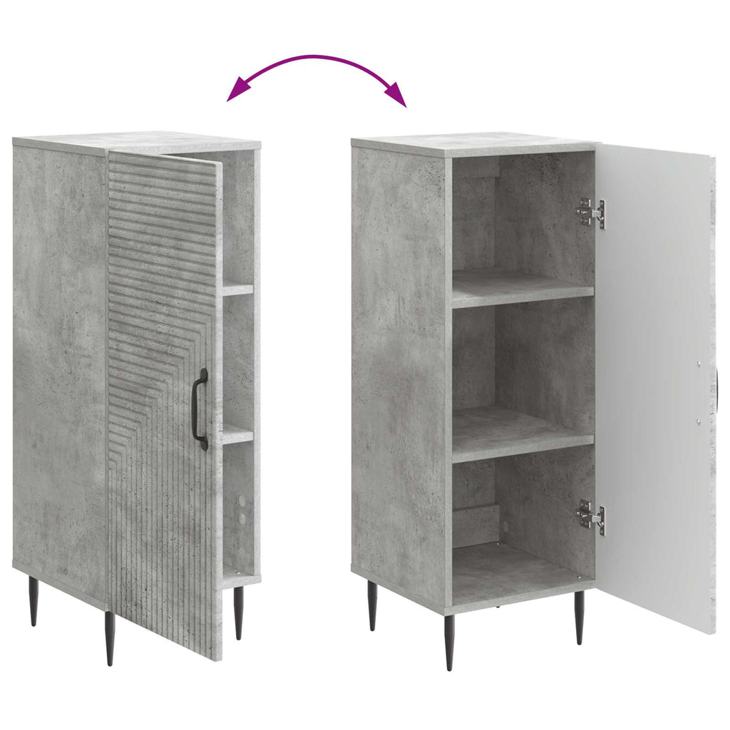 vidaXL Bufet Betonowy szary 33 x 34,5 x 89,5 cm Drewno inżynieryjne