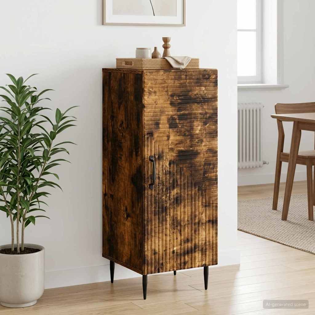 vidaXL Bufet Dąb wędzony 33 x 34,5 x 89,5 cm Drewno inżynieryjne
