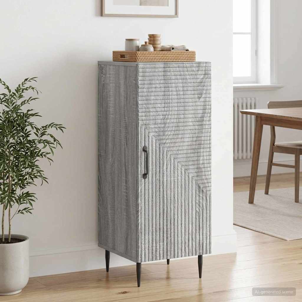 vidaXL Bufet Szary Sonoma 33 x 34,5 x 89,5 cm Drewno inżynieryjne