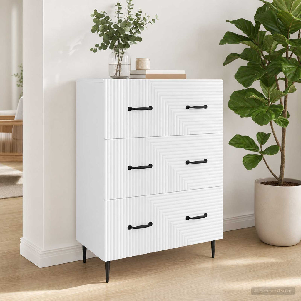 vidaXL Szafka z Szufladami Biały 66 x 34,5 x 89,5 cm