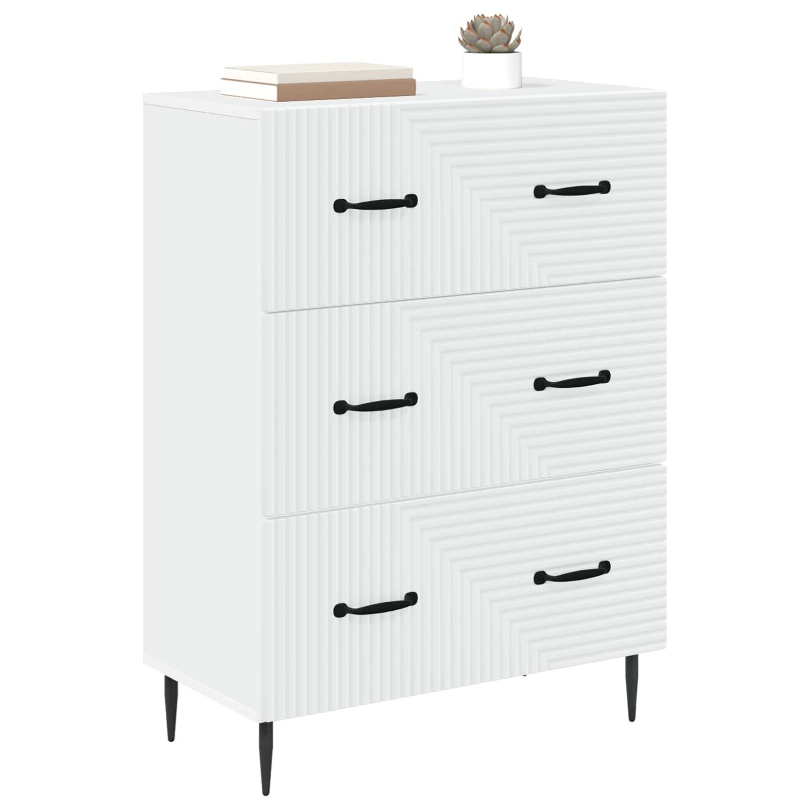 vidaXL Szafka z Szufladami Biały 66 x 34,5 x 89,5 cm