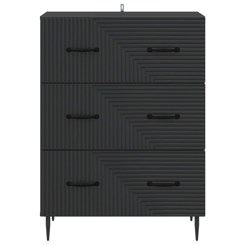 vidaXL Szafka z Szufladami Czarny 66 x 34,5 x 89,5 cm