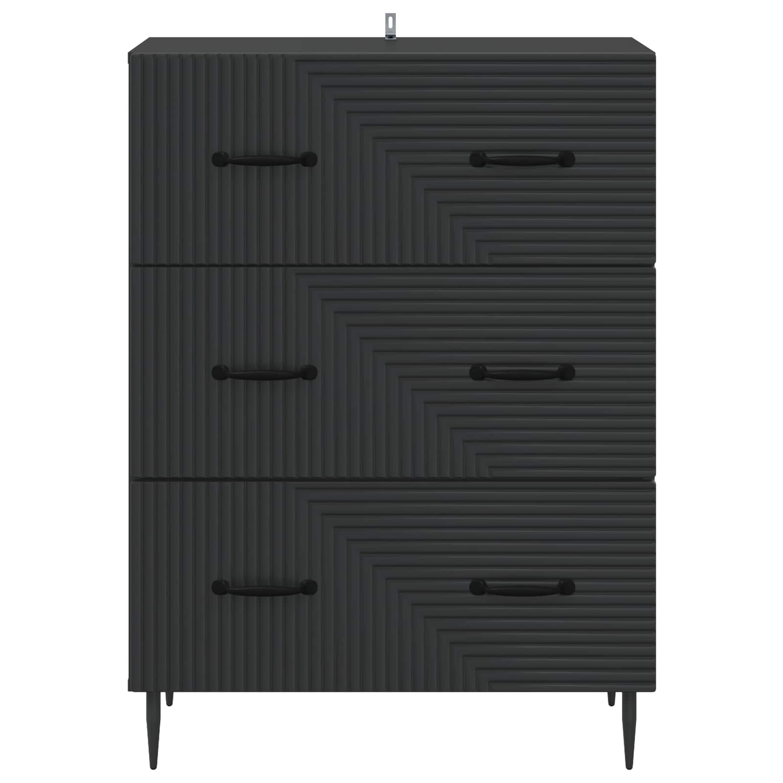 vidaXL Szafka z Szufladami Czarny 66 x 34,5 x 89,5 cm