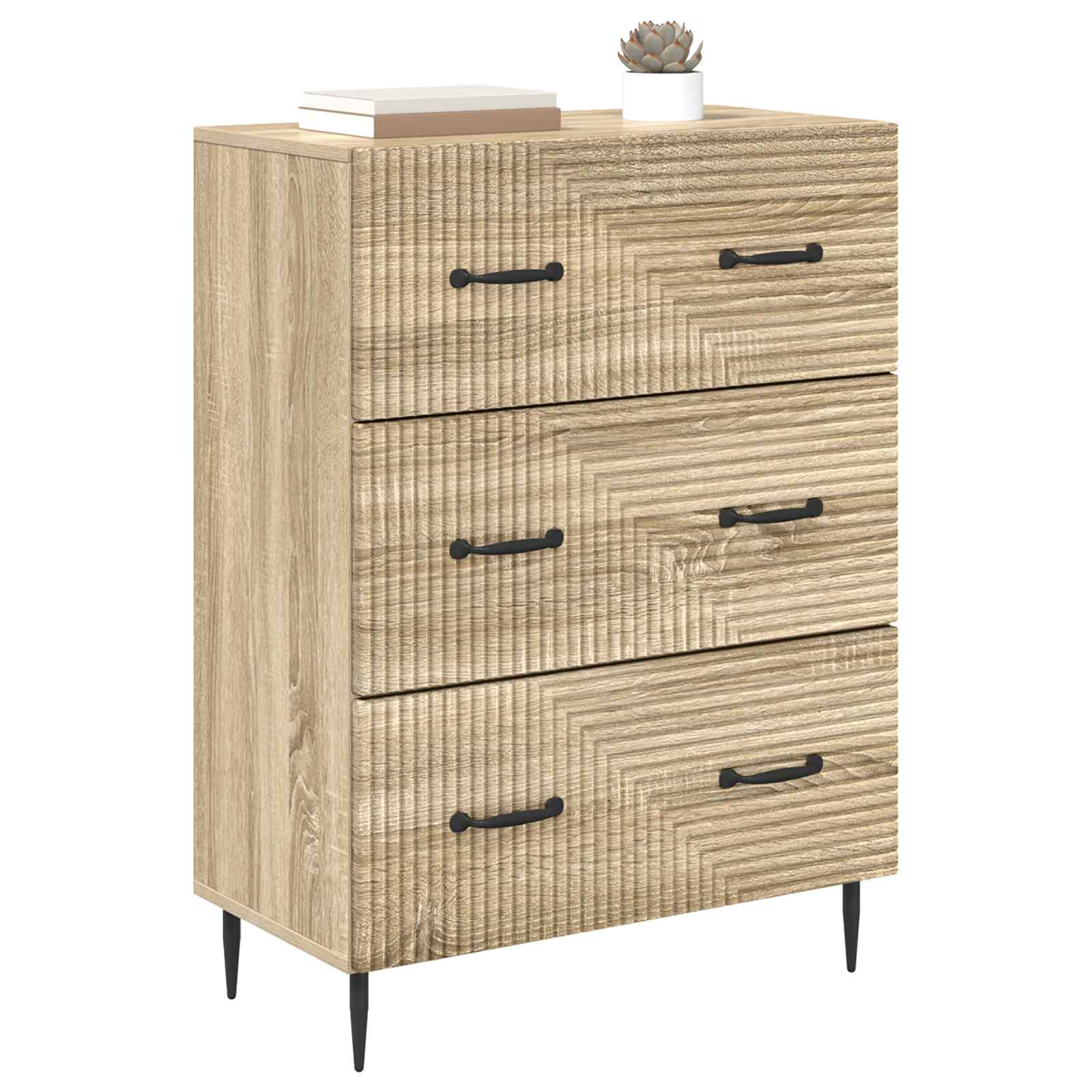 vidaXL Szafka z Szufladami dąb Sonoma 66 x 34,5 x 89,5 cm