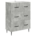 vidaXL Szafka z Szufladami Betonowy szary 66 x 34,5 x 89,5 cm
