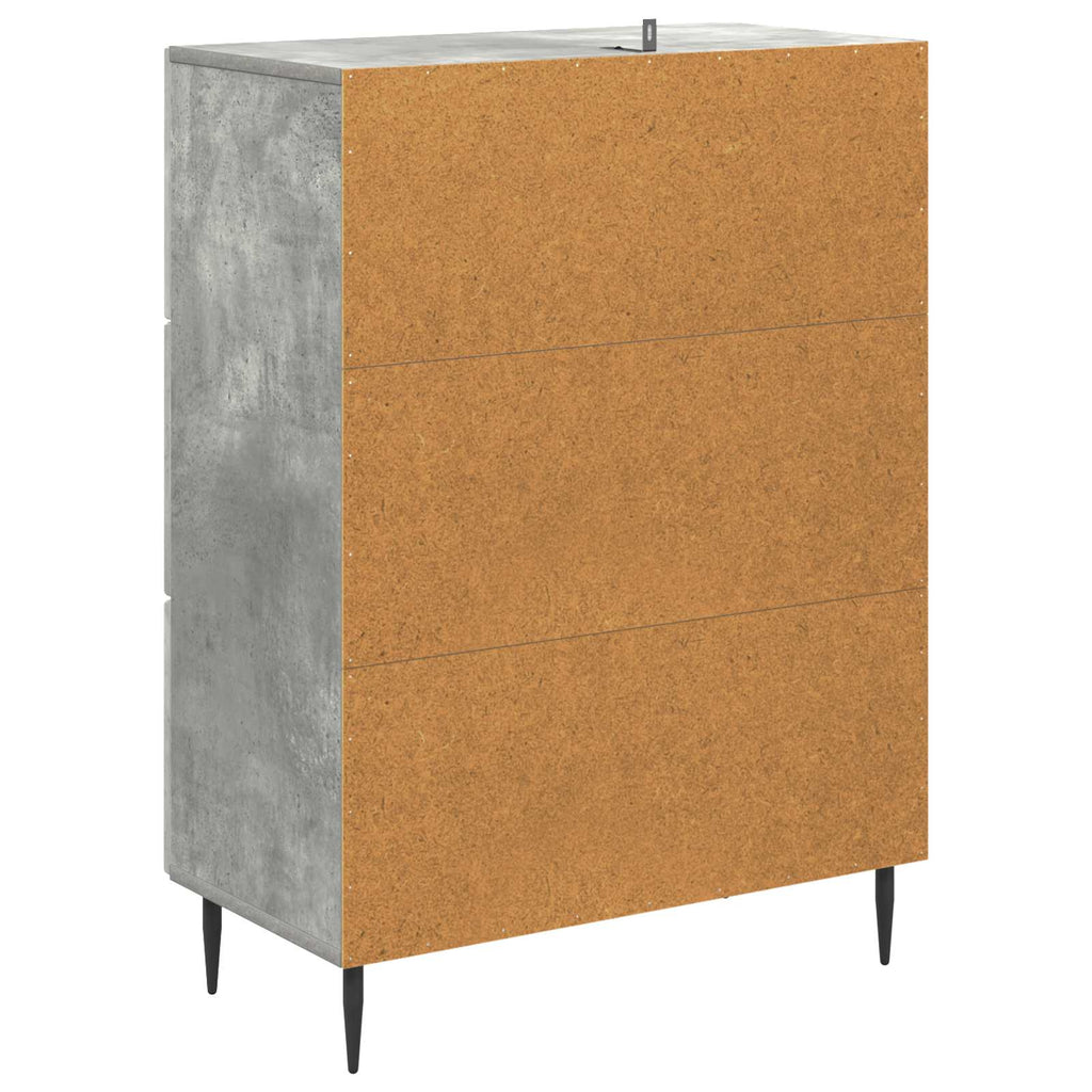 vidaXL Szafka z Szufladami Betonowy szary 66 x 34,5 x 89,5 cm