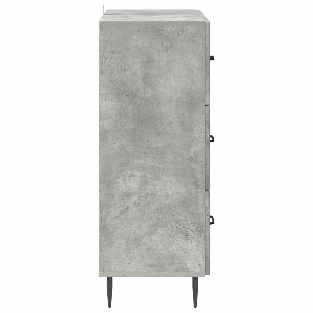 vidaXL Szafka z Szufladami Betonowy szary 66 x 34,5 x 89,5 cm