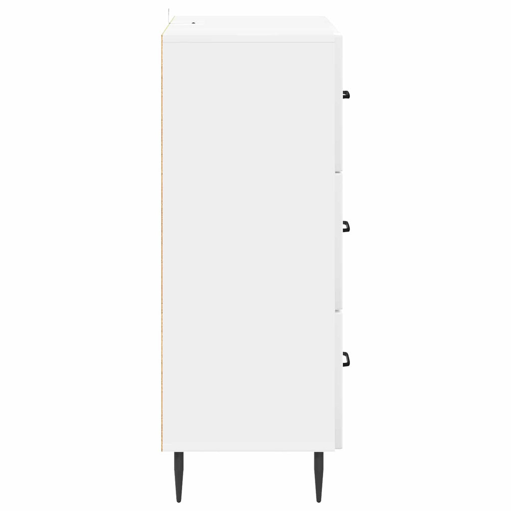 vidaXL Szafka z Szufladami Biały wysoki połysk 66 x 34,5 x 89,5 cm