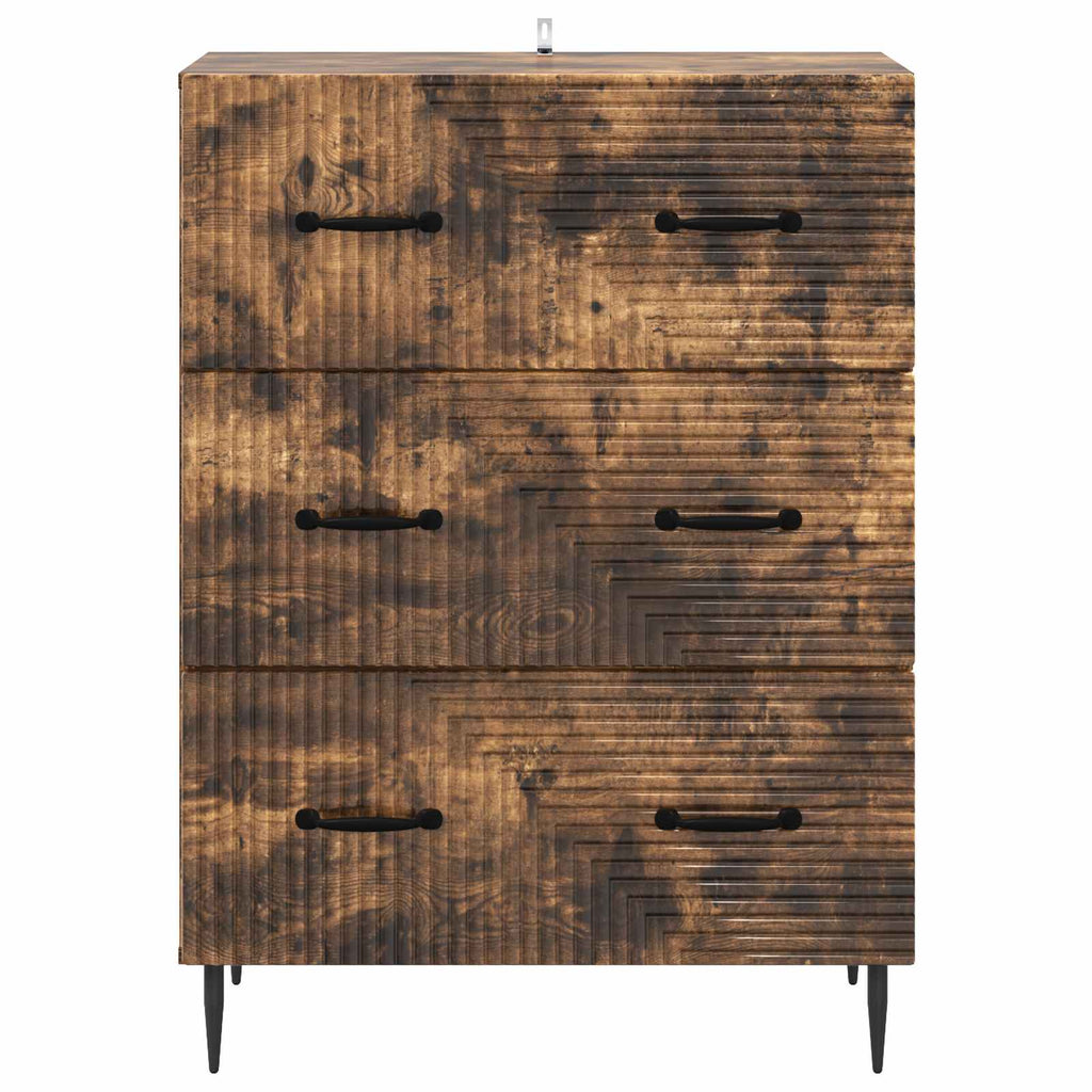 vidaXL Szafka z Szufladami Dąb wędzony 66 x 34,5 x 89,5 cm