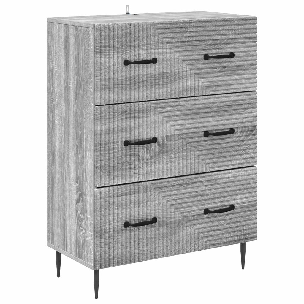 vidaXL Szafka z Szufladami Szary Sonoma 66 x 34,5 x 89,5 cm