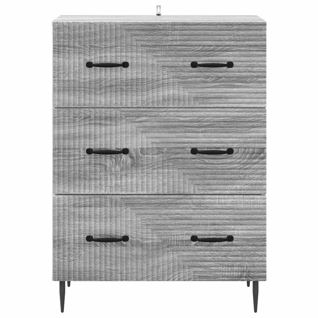 vidaXL Szafka z Szufladami Szary Sonoma 66 x 34,5 x 89,5 cm
