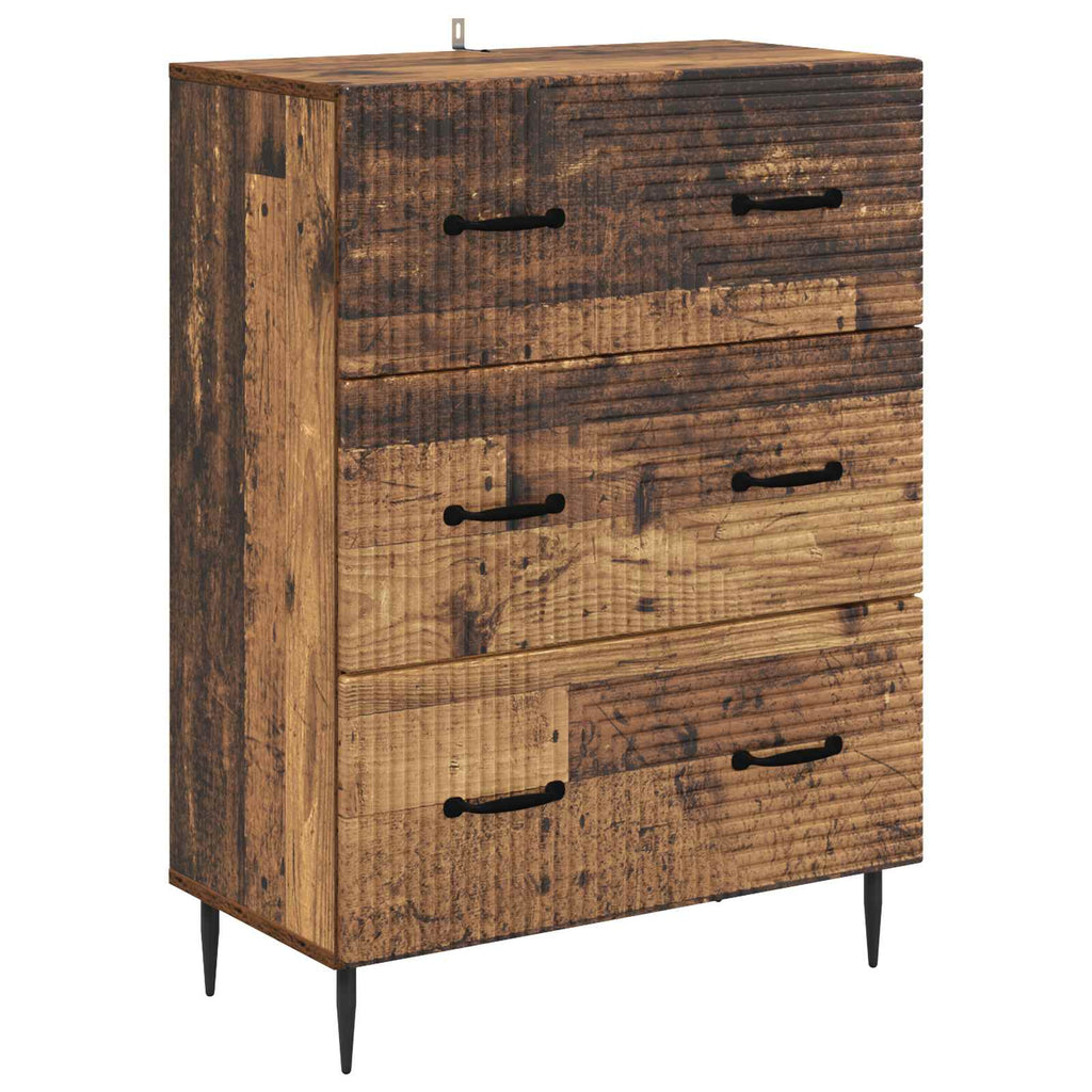 vidaXL Szafka z Szufladami Stare drewno 66 x 34,5 x 89,5 cm
