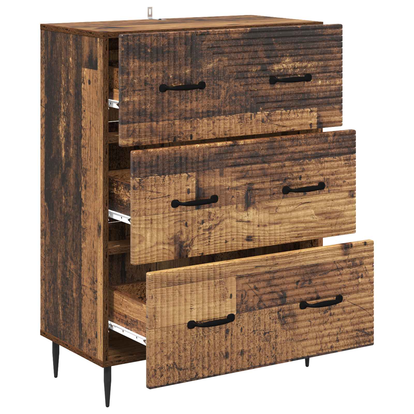 vidaXL Szafka z Szufladami Stare drewno 66 x 34,5 x 89,5 cm