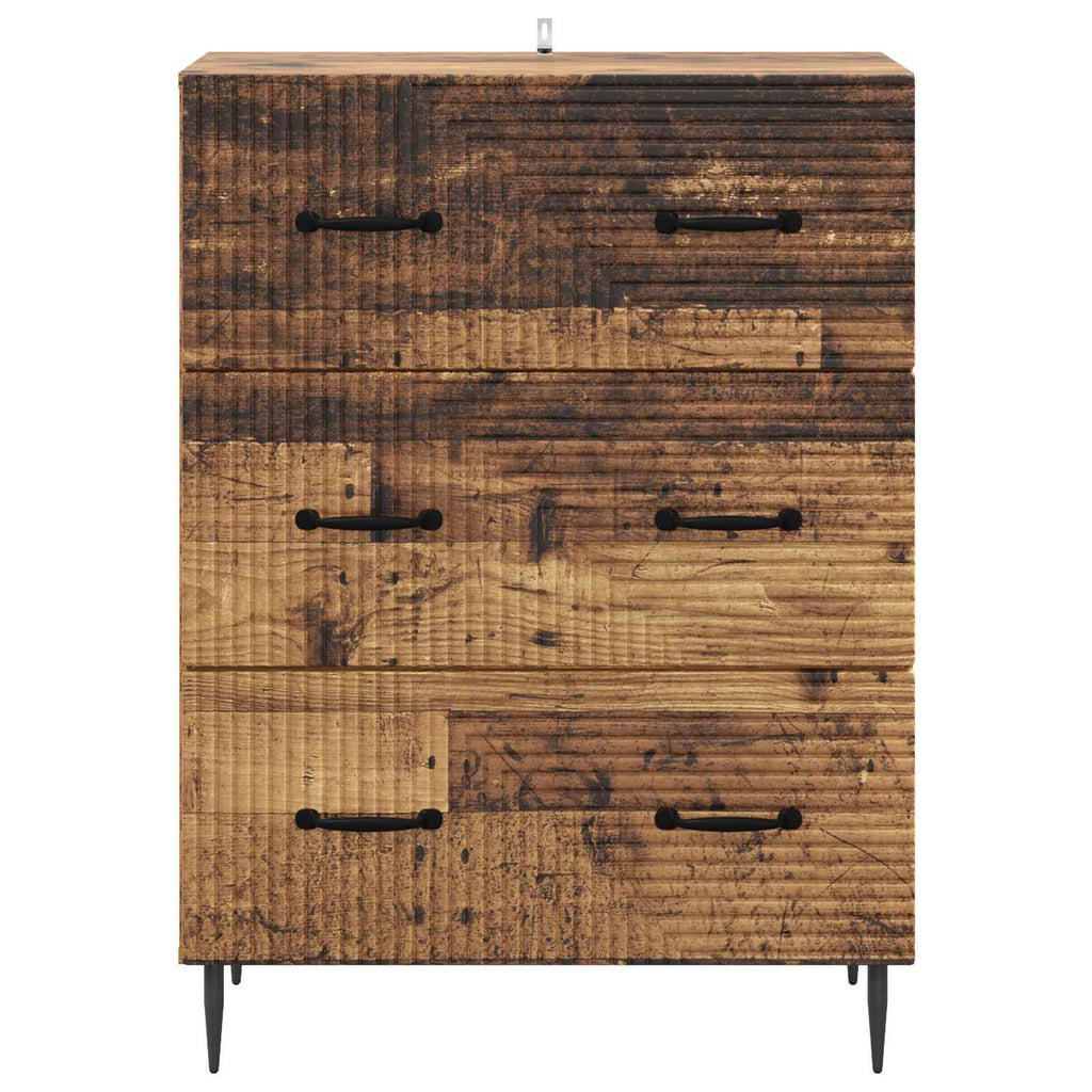 vidaXL Szafka z Szufladami Stare drewno 66 x 34,5 x 89,5 cm
