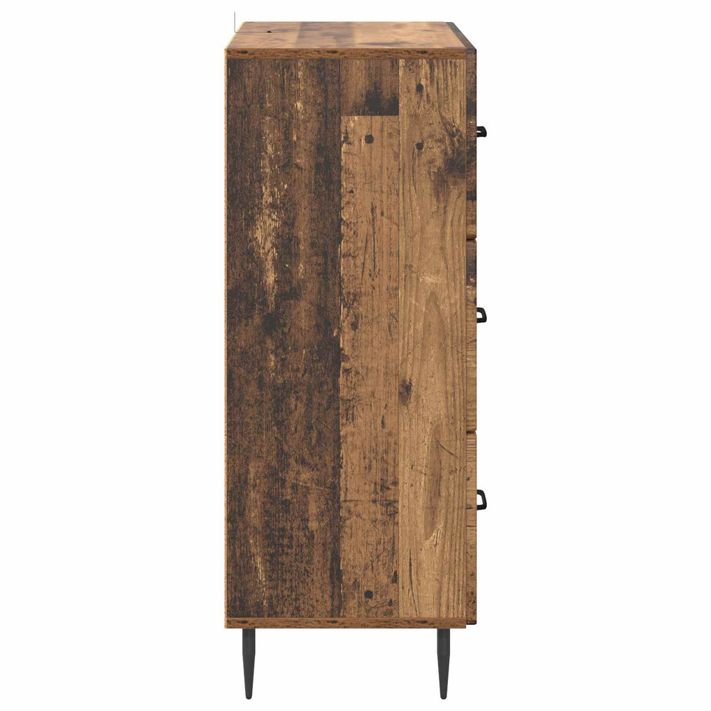 vidaXL Szafka z Szufladami Stare drewno 66 x 34,5 x 89,5 cm