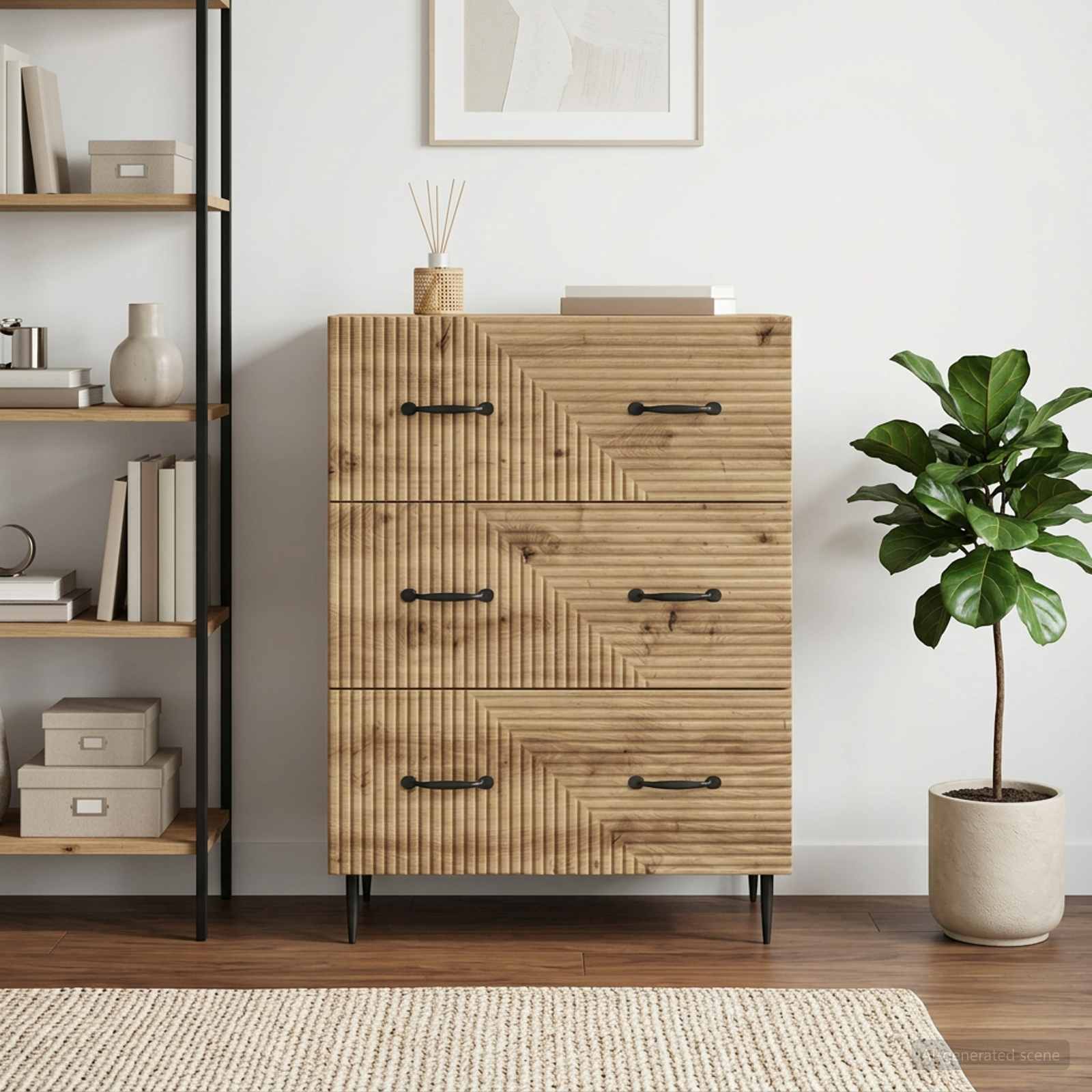 vidaXL Szafka z Szufladami 66 x 34,5 x 89,5 cm Drewno inżynieryjne