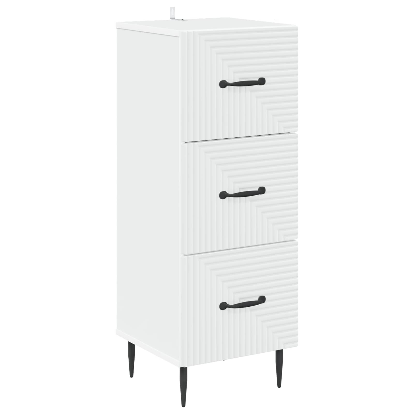 vidaXL Szafka z Szufladami Biały 33 x 34,5 x 89,5 cm