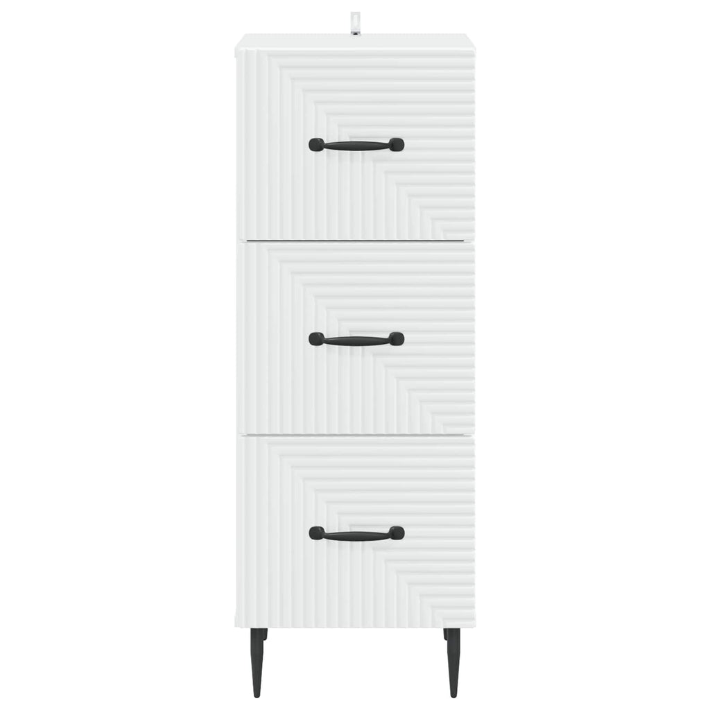 vidaXL Szafka z Szufladami Biały 33 x 34,5 x 89,5 cm