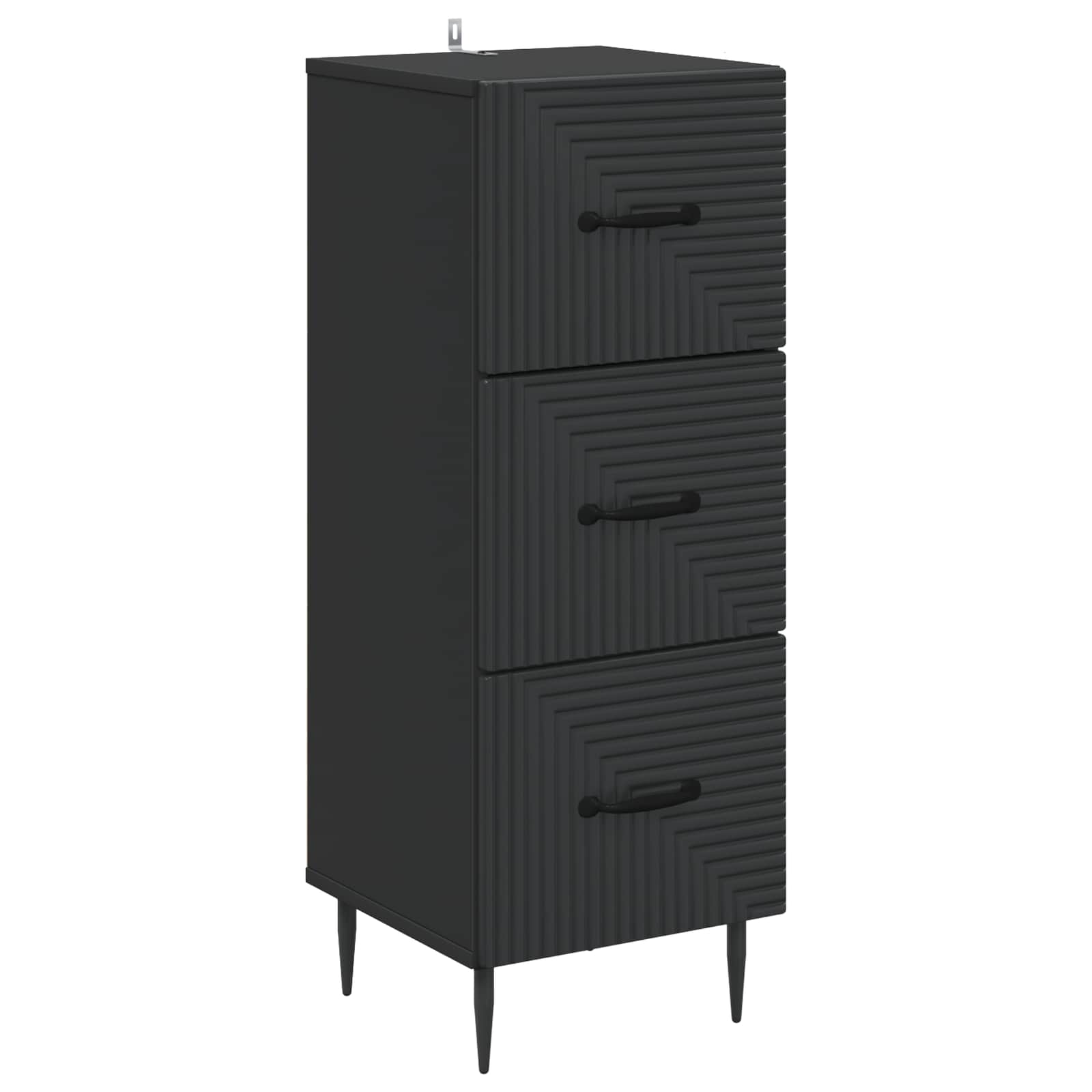 vidaXL Szafka z Szufladami Czarny 33 x 34,5 x 89,5 cm