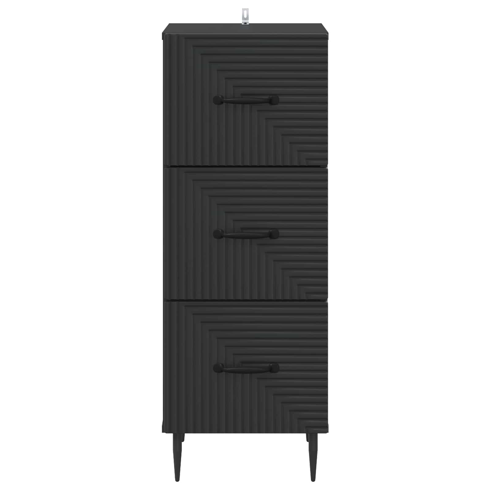 vidaXL Szafka z Szufladami Czarny 33 x 34,5 x 89,5 cm