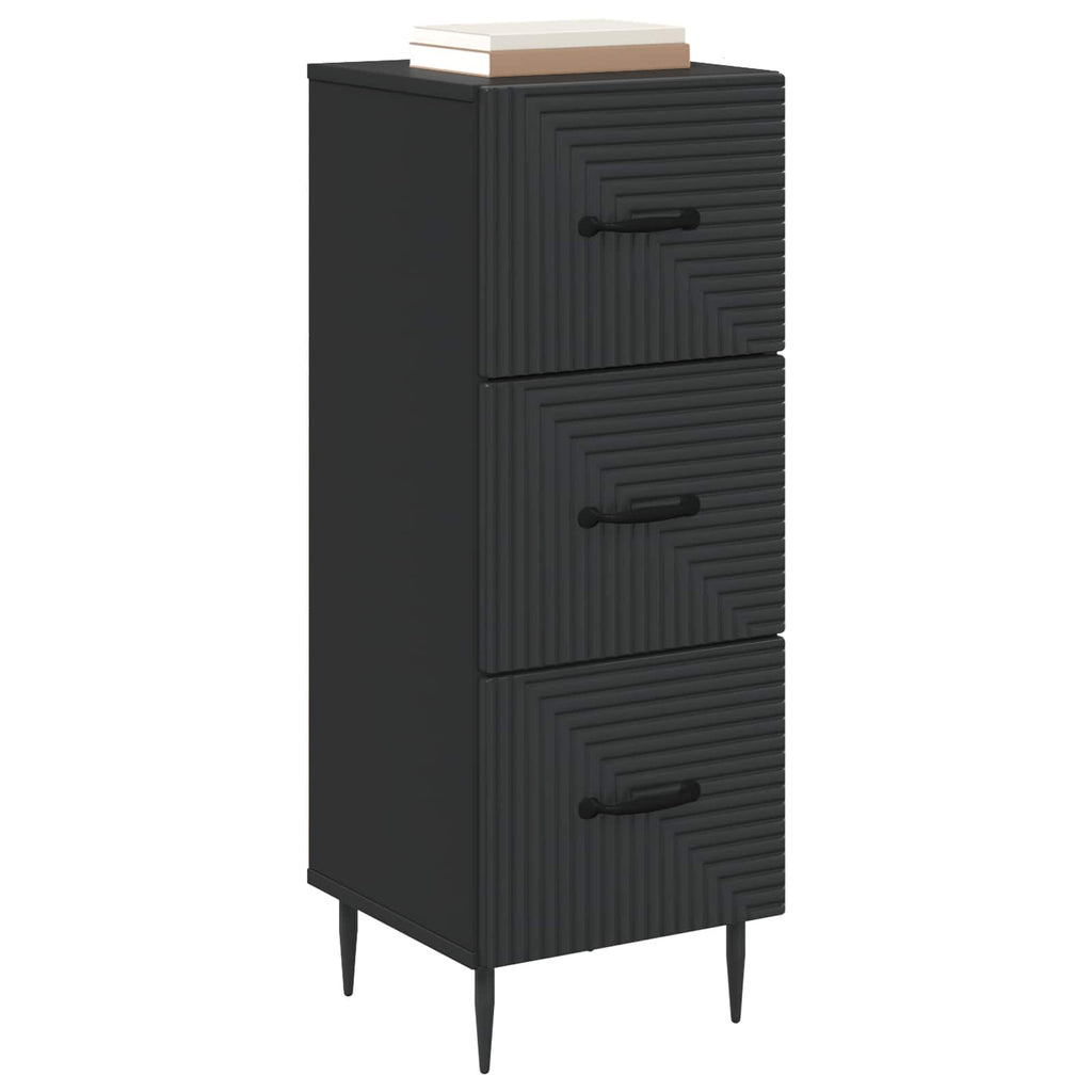 vidaXL Szafka z Szufladami Czarny 33 x 34,5 x 89,5 cm