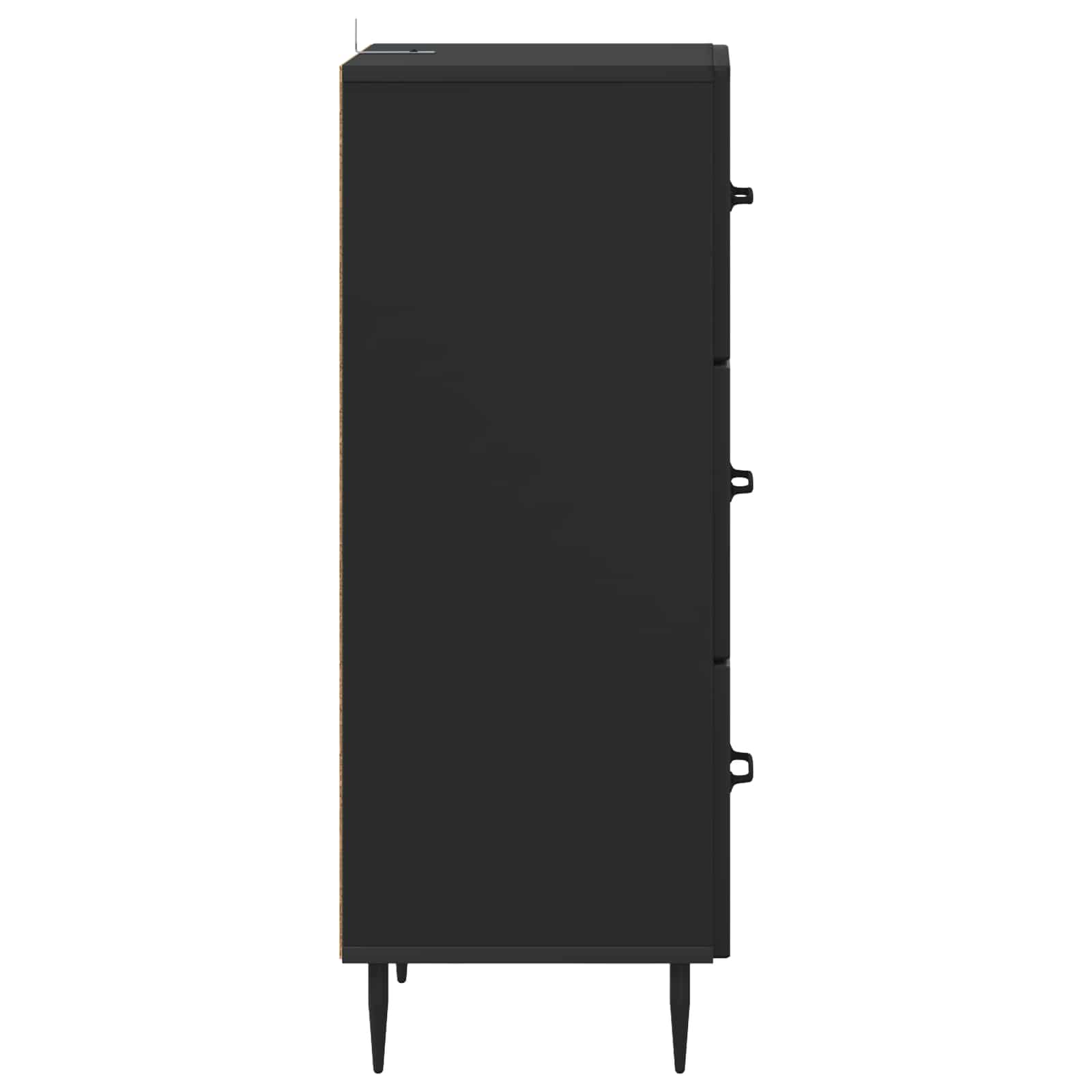 vidaXL Szafka z Szufladami Czarny 33 x 34,5 x 89,5 cm