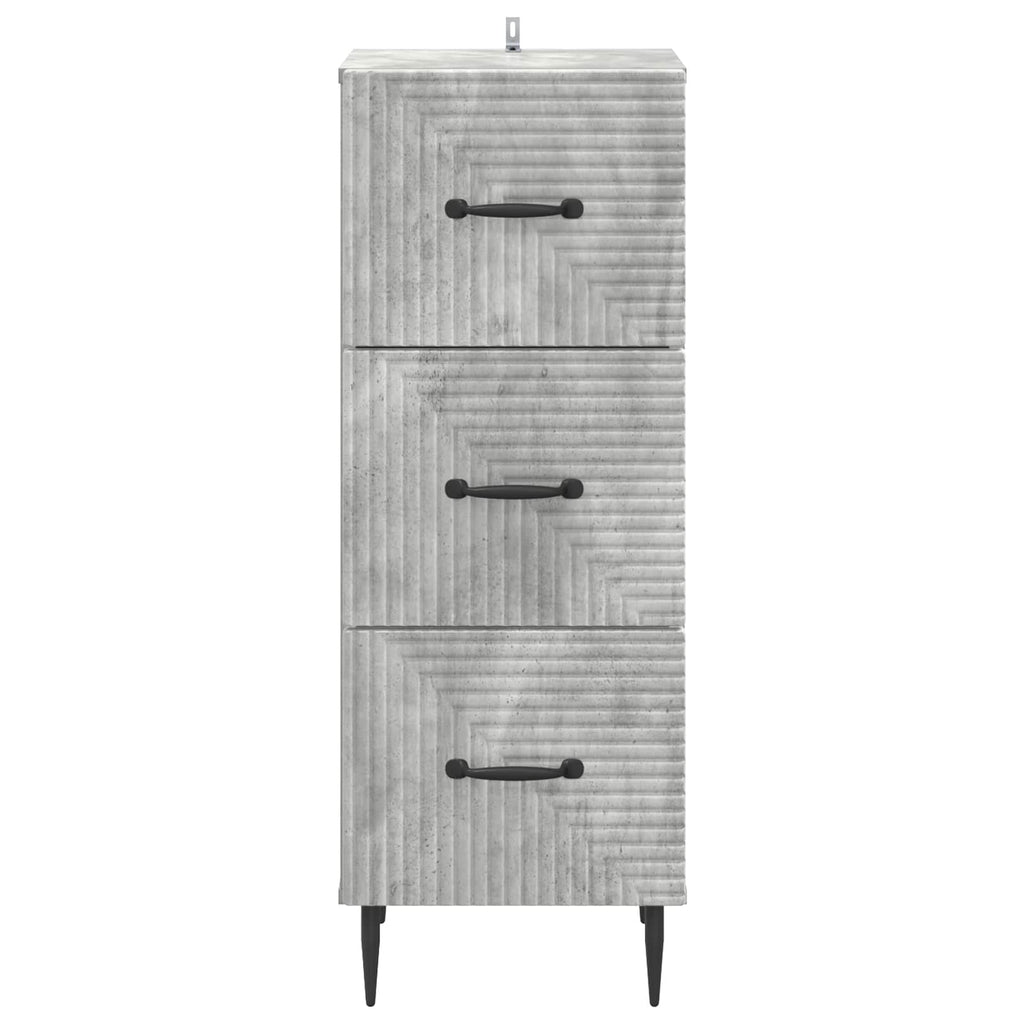 vidaXL Szafka z Szufladami Betonowy szary 33 x 34,5 x 89,5 cm