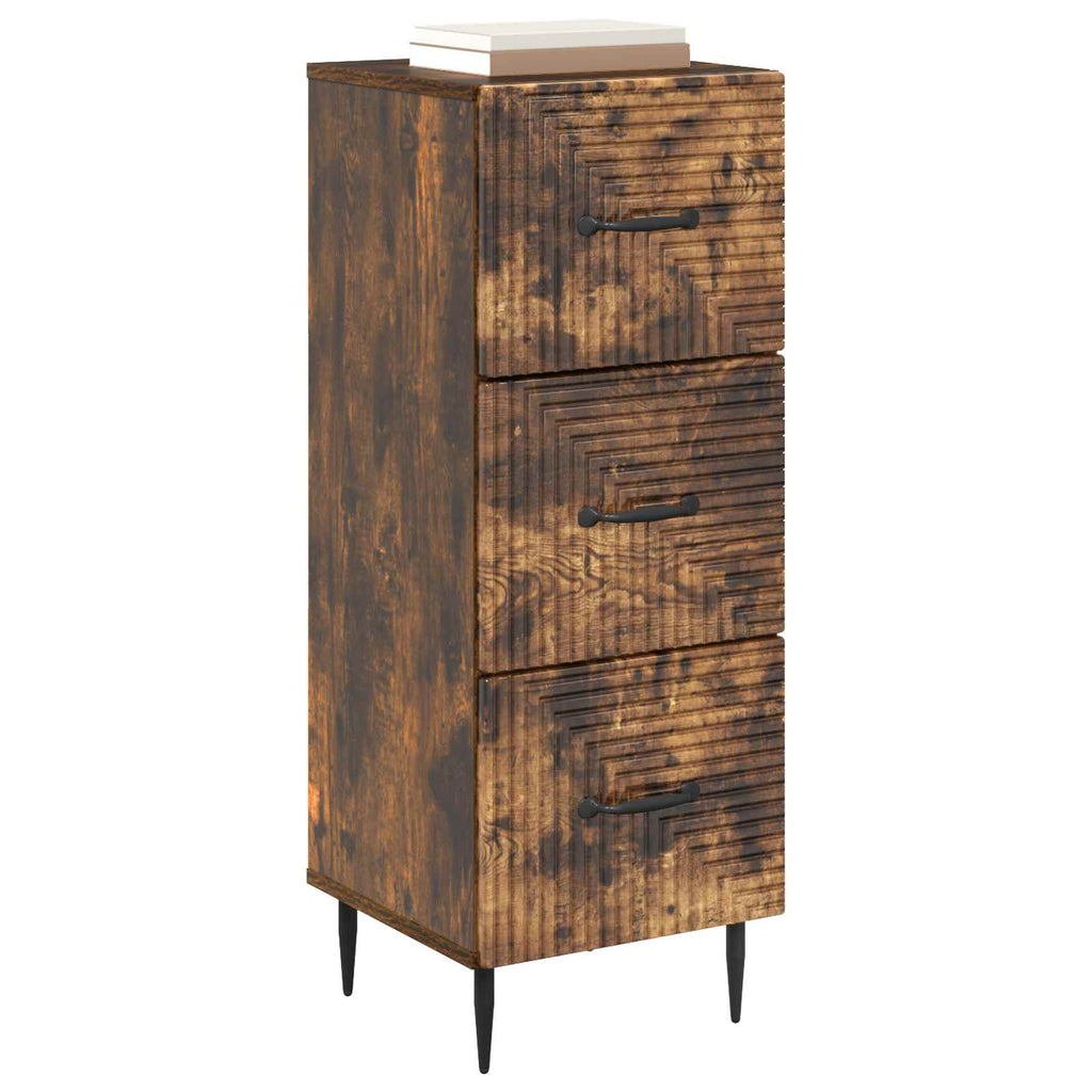 vidaXL Szafka z Szufladami Dąb wędzony 33 x 34,5 x 89,5 cm
