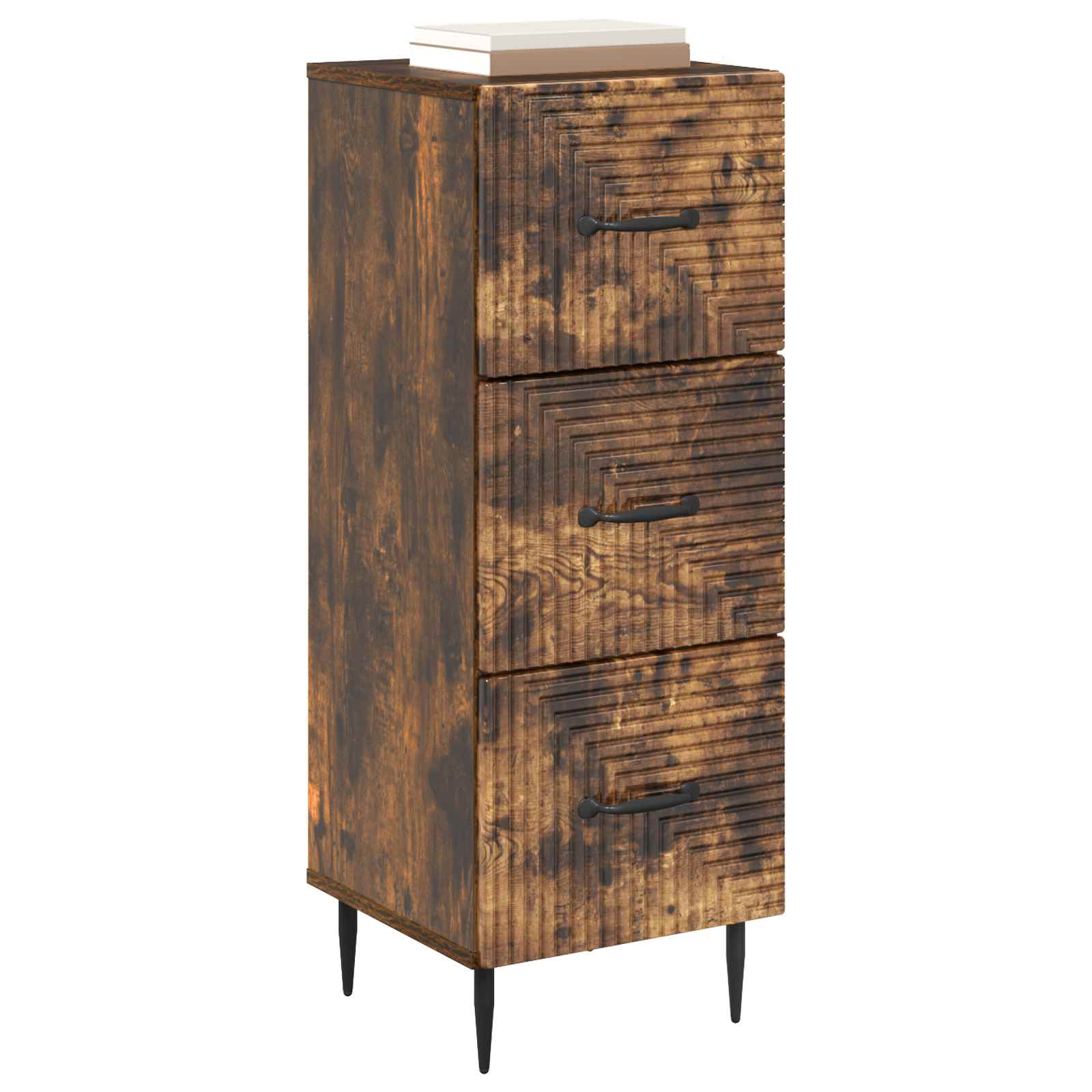 vidaXL Szafka z Szufladami Dąb wędzony 33 x 34,5 x 89,5 cm