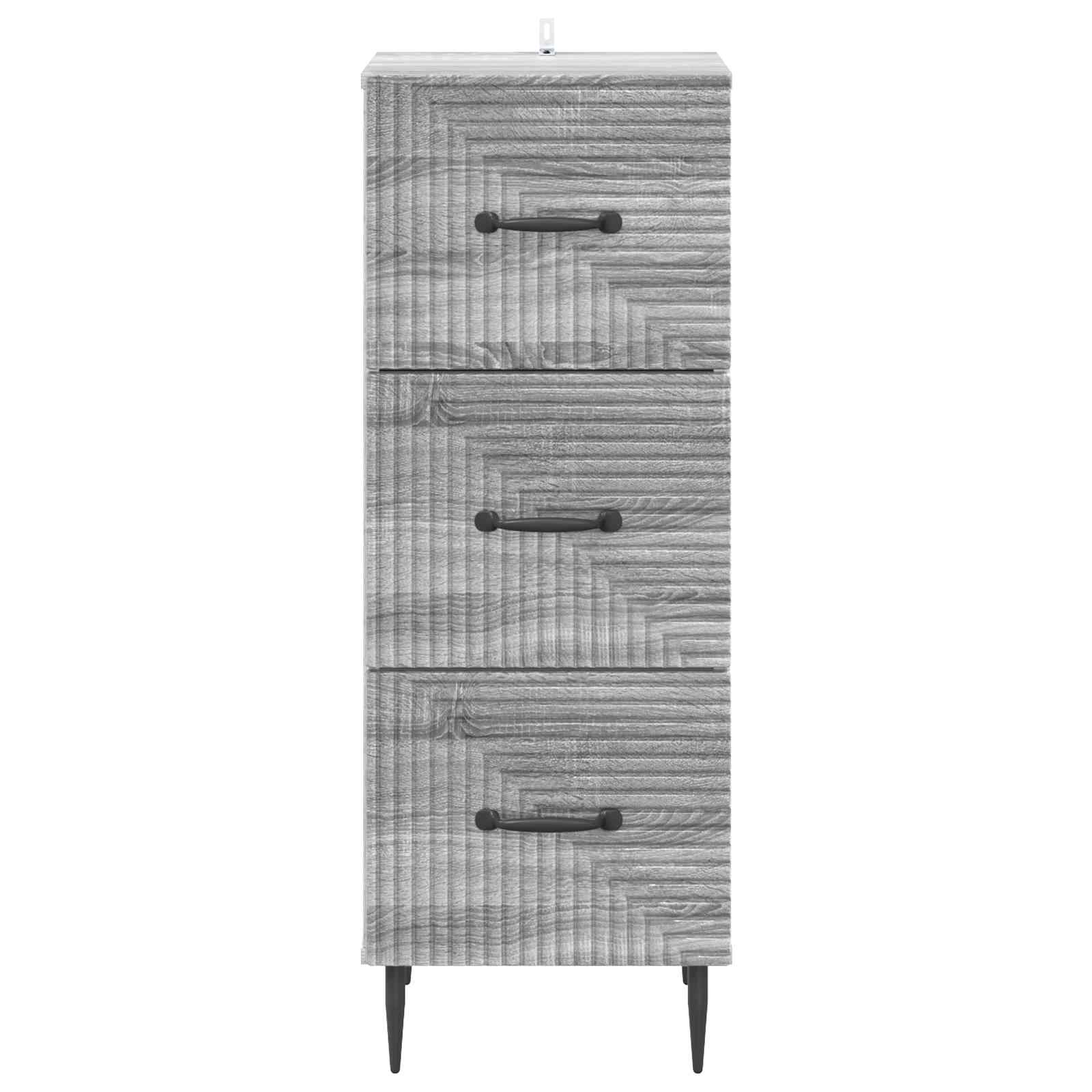 vidaXL Szafka z Szufladami Szary Sonoma 33 x 34,5 x 89,5 cm