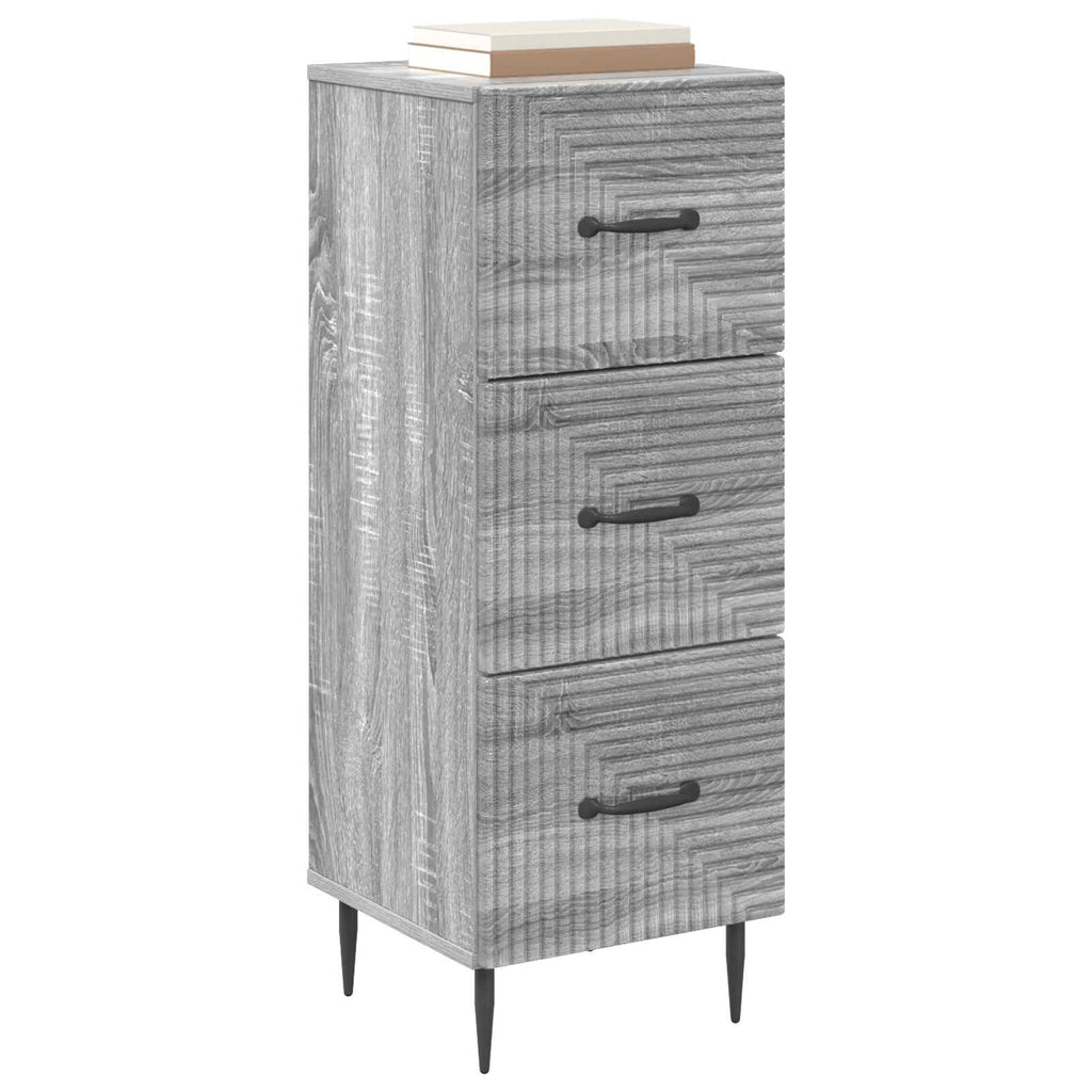vidaXL Szafka z Szufladami Szary Sonoma 33 x 34,5 x 89,5 cm