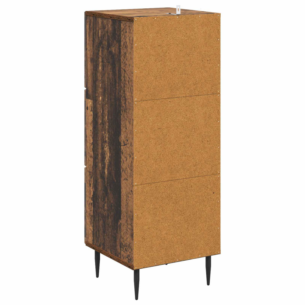 vidaXL Szafka z Szufladami Stare drewno 33 x 34,5 x 89,5 cm