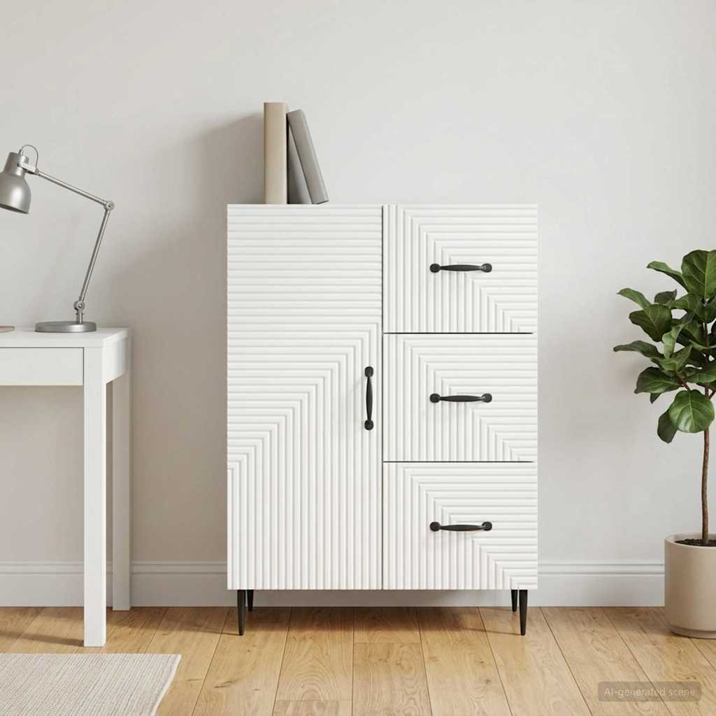vidaXL Bufet Biały 66 x 34,5 x 89,5 cm Drewno inżynieryjne