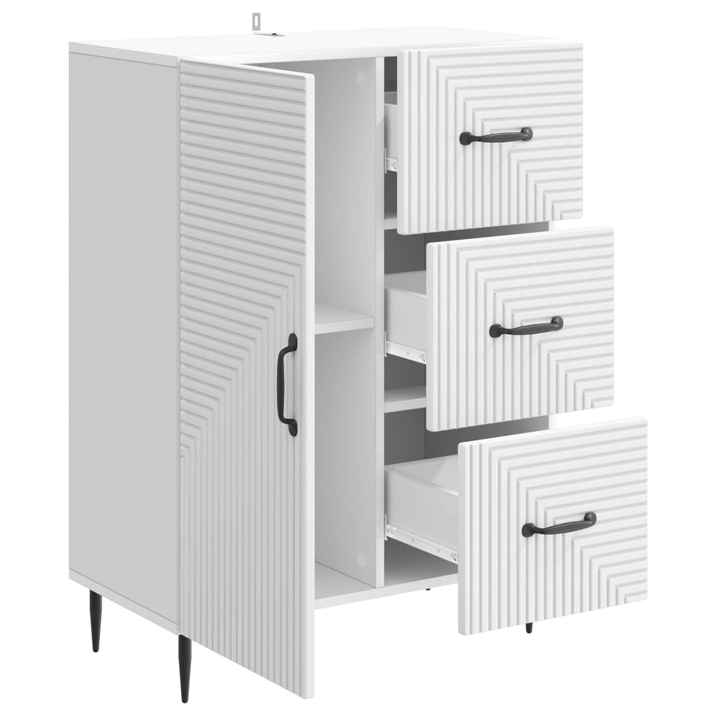 vidaXL Bufet Biały 66 x 34,5 x 89,5 cm Drewno inżynieryjne