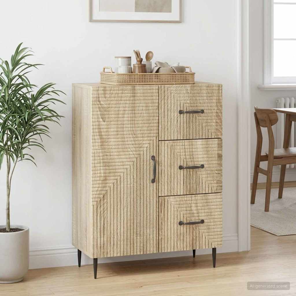 vidaXL Bufet dąb Sonoma 66 x 34,5 x 89,5 cm Drewno inżynieryjne