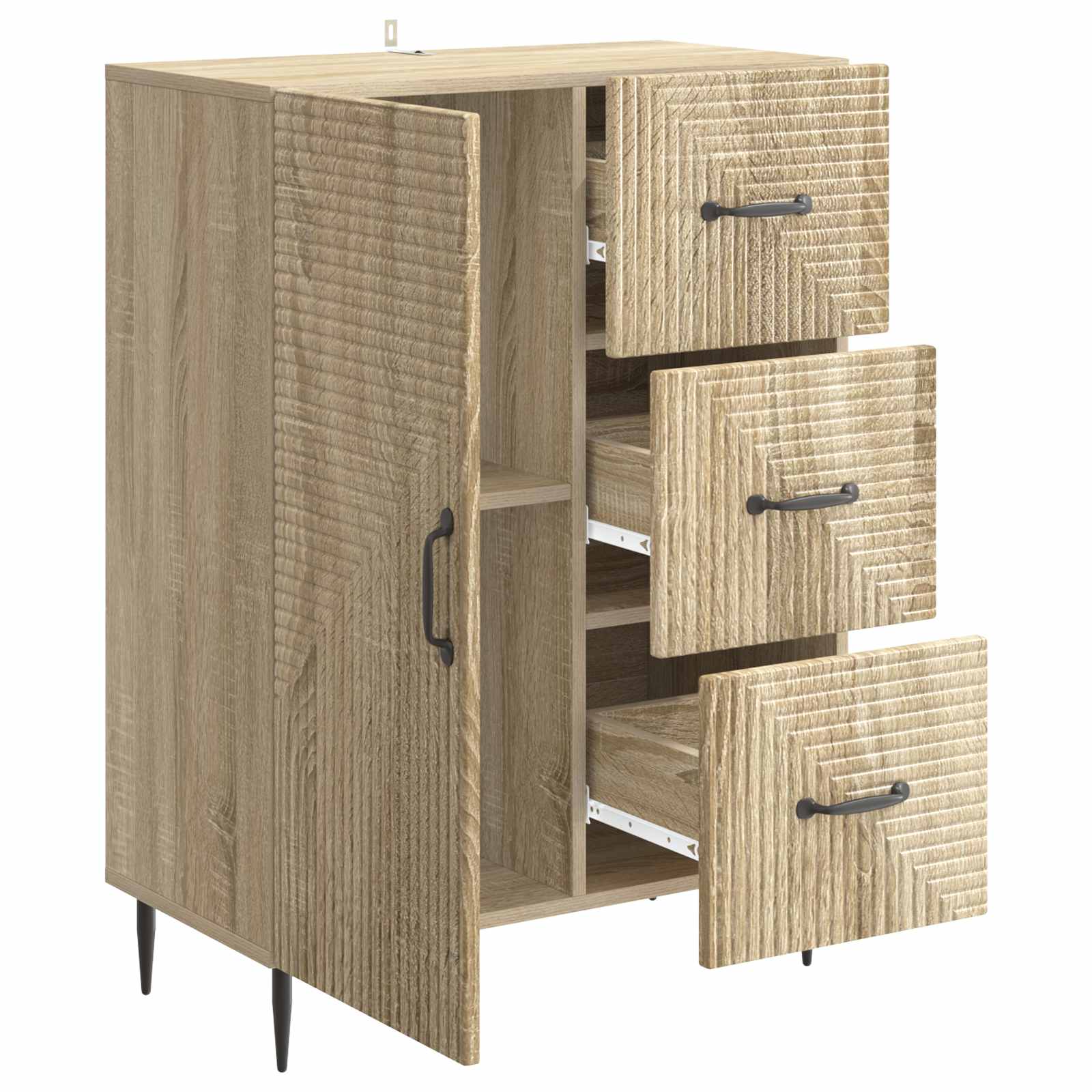vidaXL Bufet dąb Sonoma 66 x 34,5 x 89,5 cm Drewno inżynieryjne