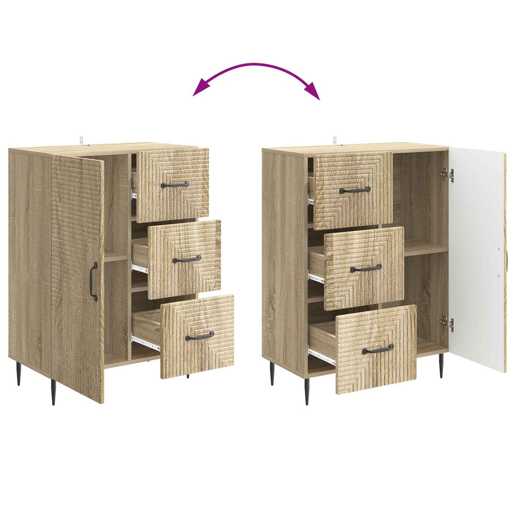 vidaXL Bufet dąb Sonoma 66 x 34,5 x 89,5 cm Drewno inżynieryjne