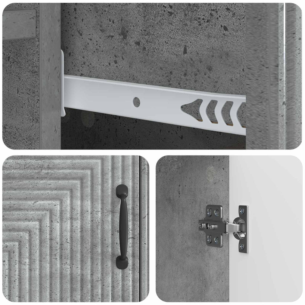 vidaXL Bufet Betonowy szary 66 x 34,5 x 89,5 cm Drewno inżynieryjne