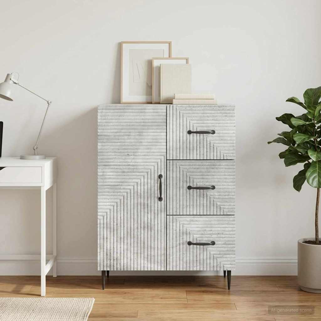 vidaXL Bufet Betonowy szary 66 x 34,5 x 89,5 cm Drewno inżynieryjne