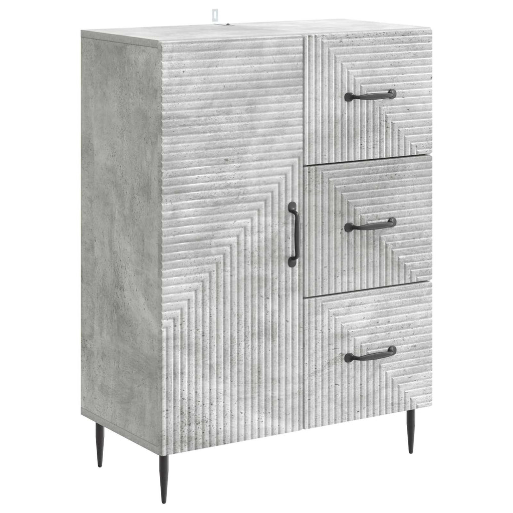 vidaXL Bufet Betonowy szary 66 x 34,5 x 89,5 cm Drewno inżynieryjne