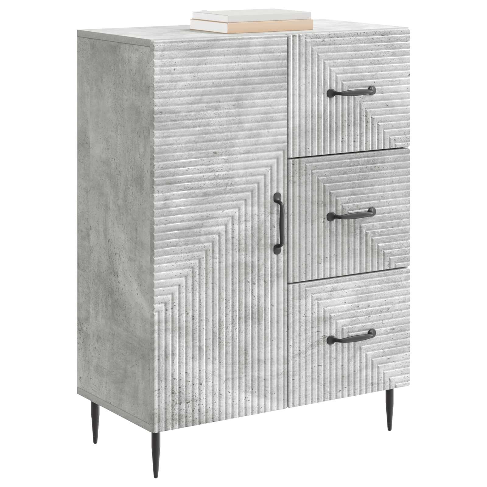 vidaXL Bufet Betonowy szary 66 x 34,5 x 89,5 cm Drewno inżynieryjne